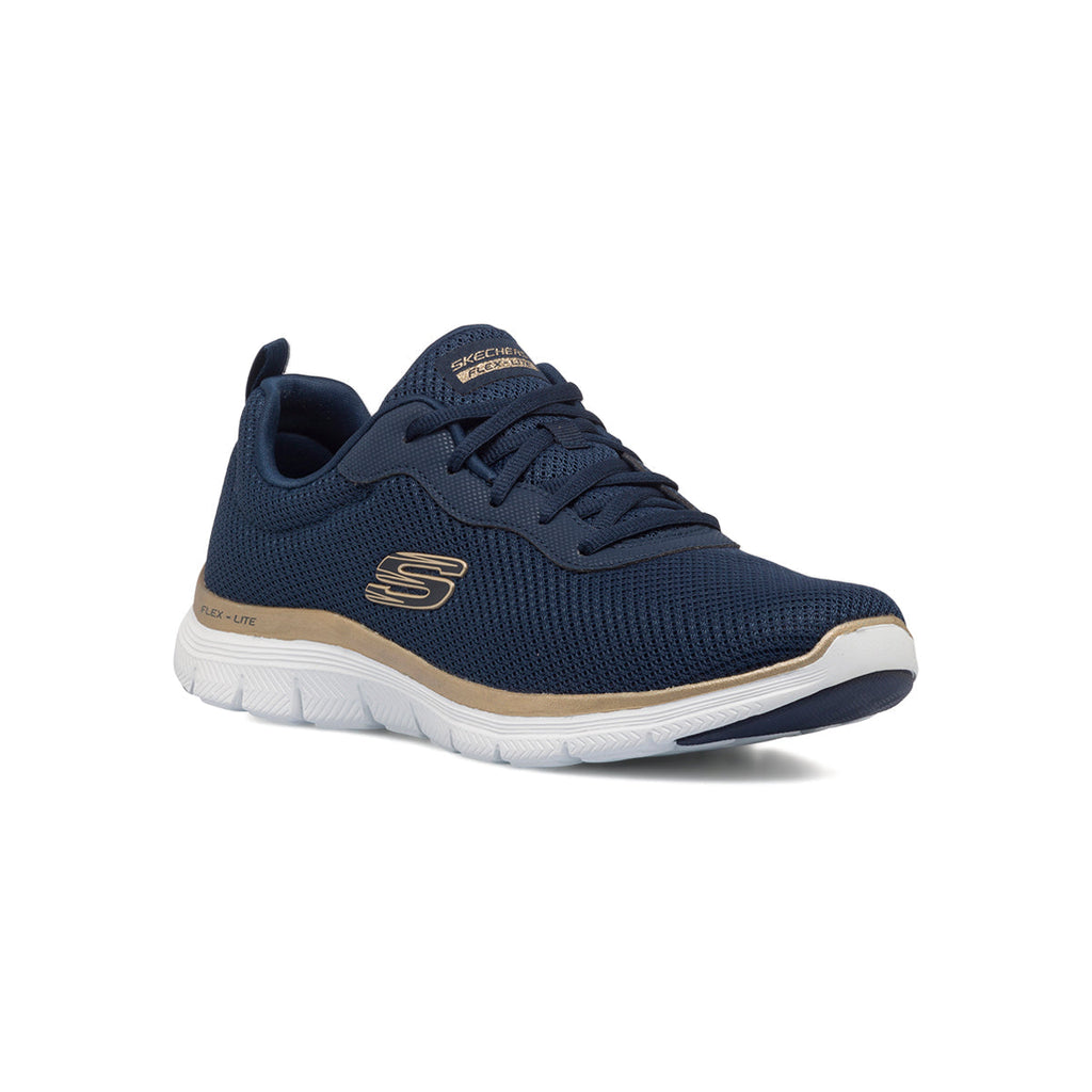 Scarpe da ginnastica blu da donna con logo Skechers Flex Appeal 4.0