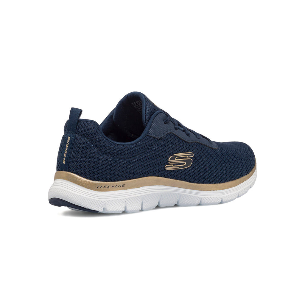 Scarpe da ginnastica blu da donna con logo Skechers Flex Appeal 4.0