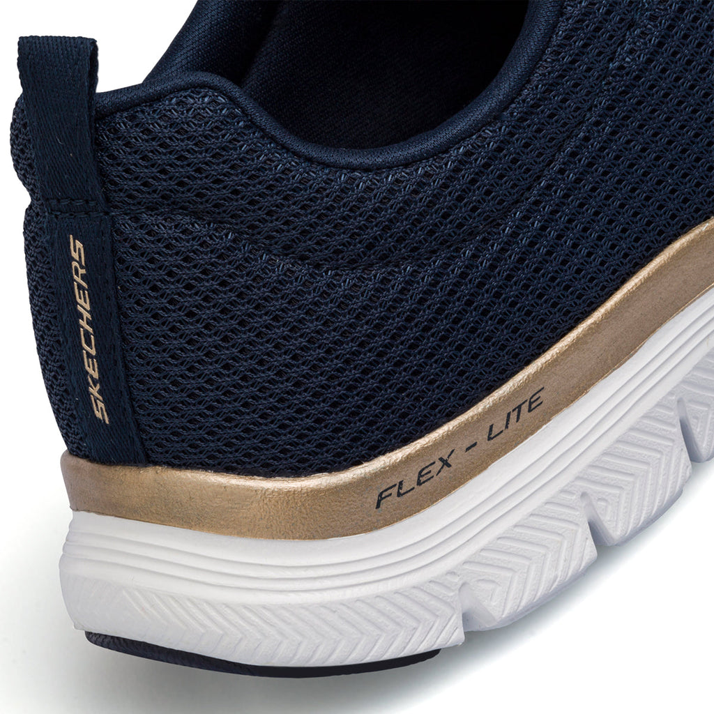 Scarpe da ginnastica blu da donna con logo Skechers Flex Appeal 4.0