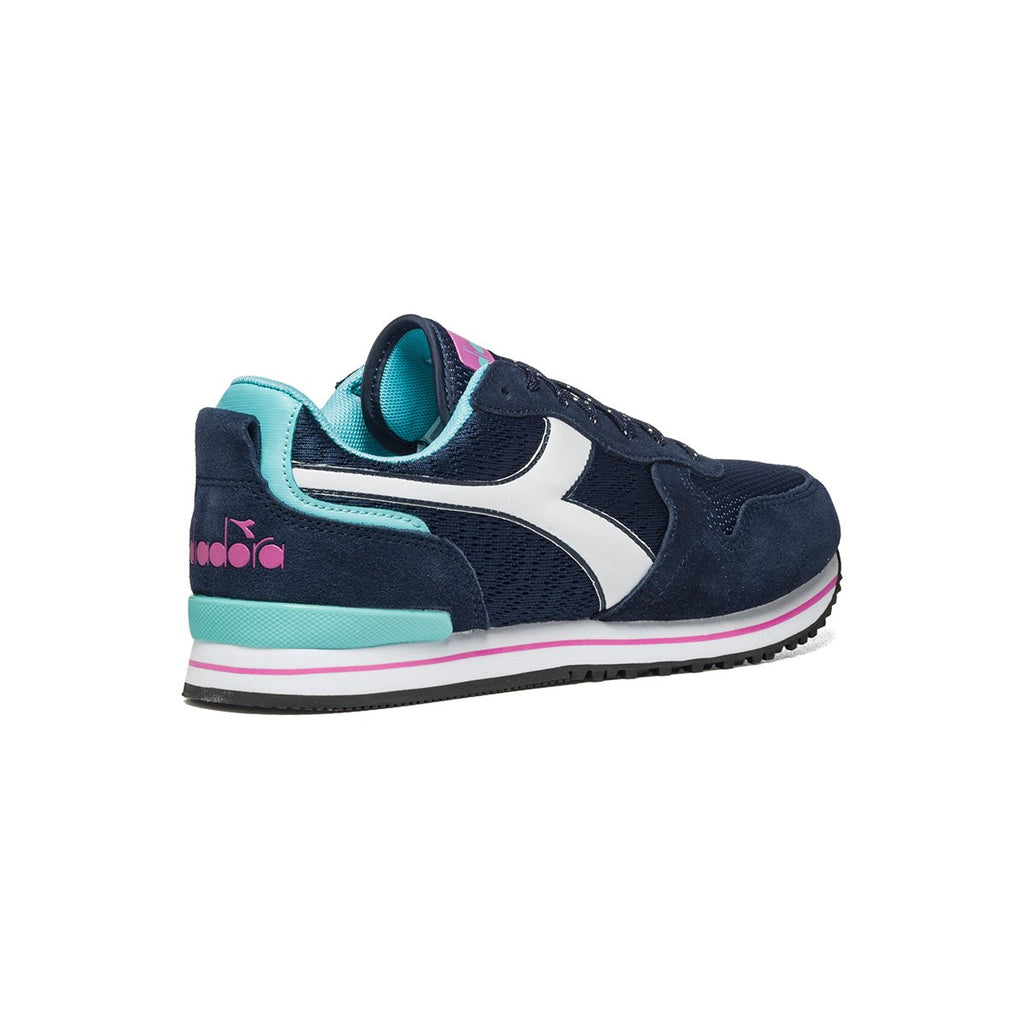 Scarpe da running blu e azzurre con suola bicolore Diadora Olympia Wn Plat