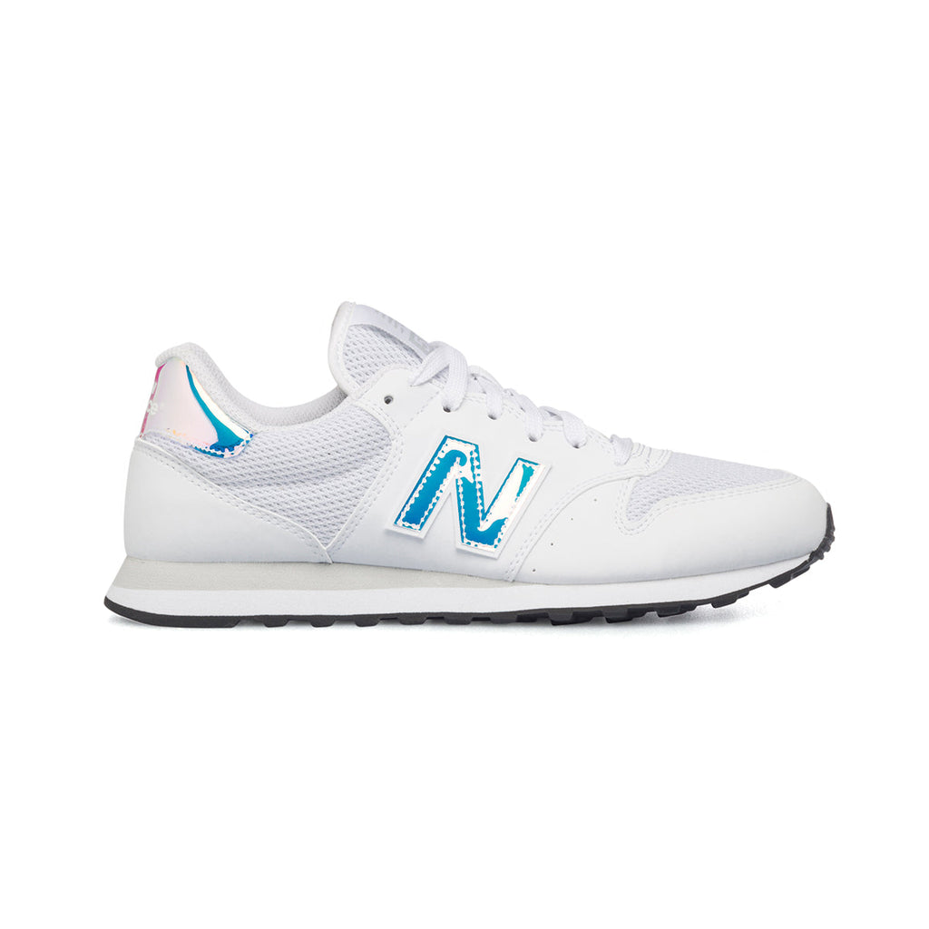 Scarpe sportive bianche da donna con logo laminato New Balance 500