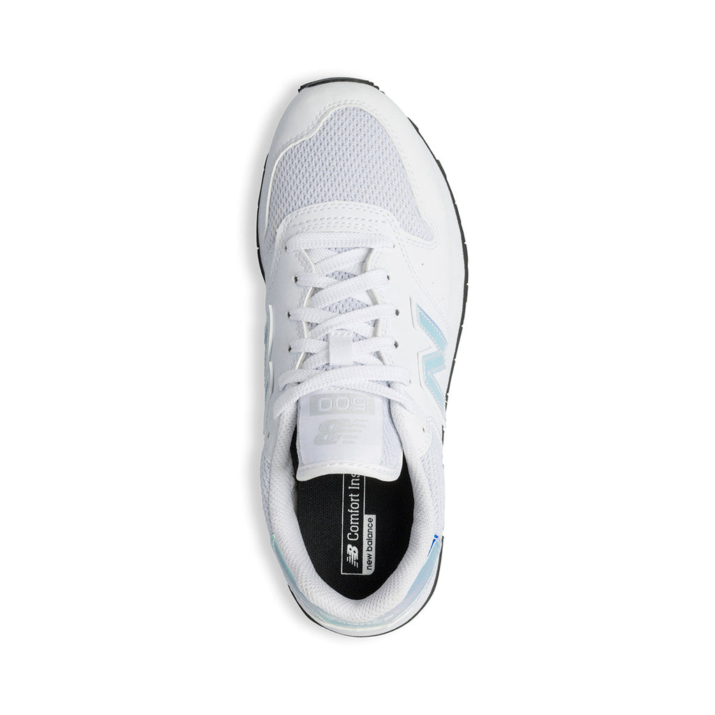 Scarpe sportive bianche da donna con logo laminato New Balance 500