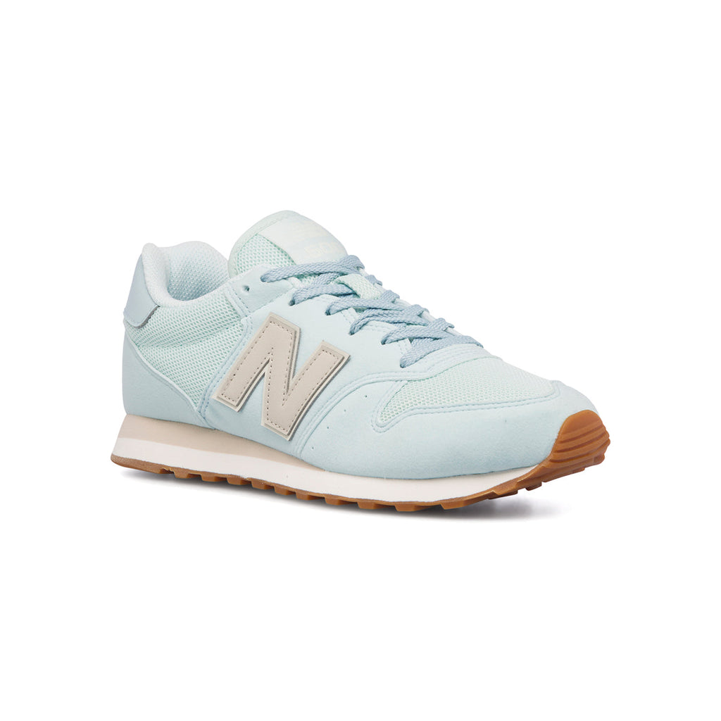 Scarpe sportive azzurre da donna con logo grigio New Balance 500