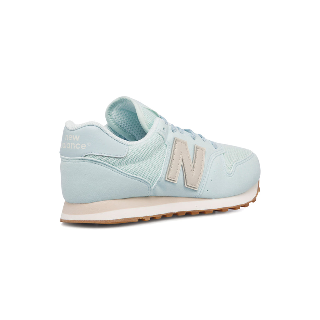 Scarpe sportive azzurre da donna con logo grigio New Balance 500