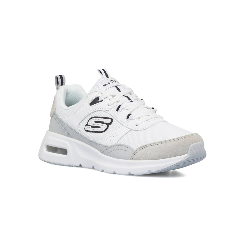 Scarpe da ginnastica bianche da donna con soletta Memory Foam Skechers Skech-Air Court - Cool Avenue