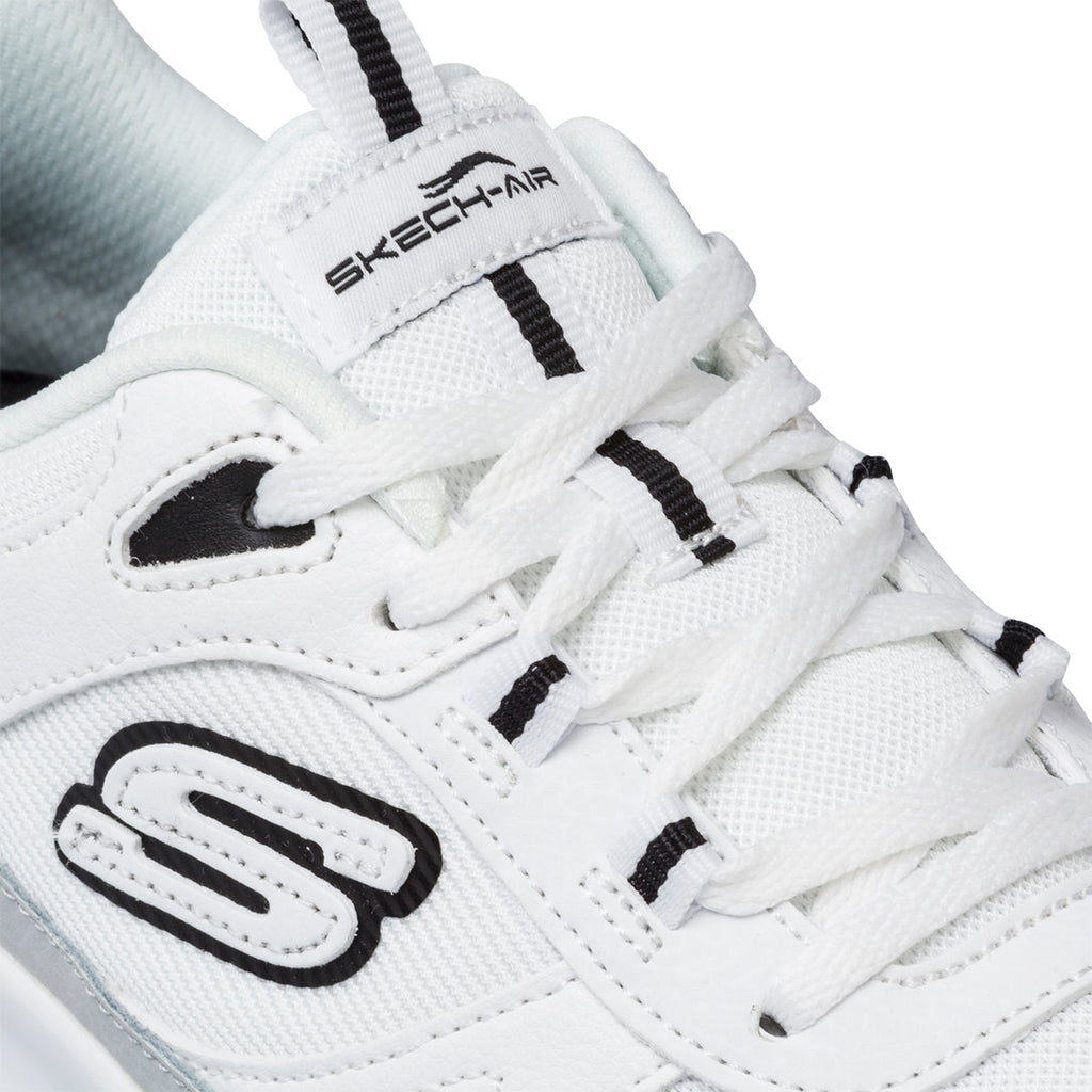 Scarpe da ginnastica bianche da donna con soletta Memory Foam Skechers Skech-Air Court - Cool Avenue