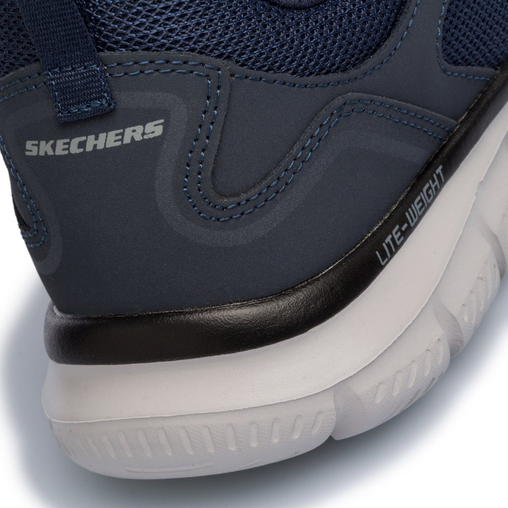 Scarpe da running blu e nere con logo laterale Skechers Track