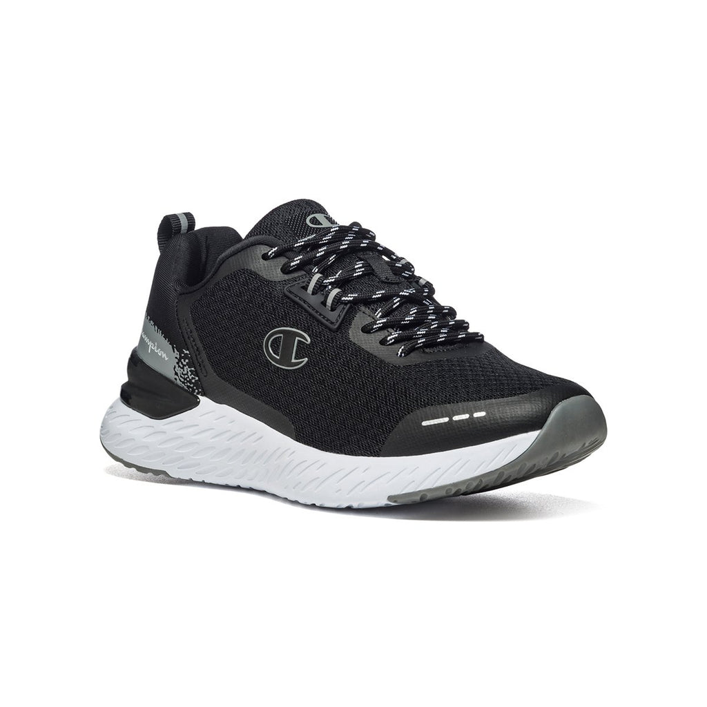 Scarpe da running nere e grigie con logo laterale Champion Bold XS