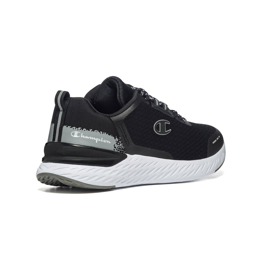 Scarpe da running nere e grigie con logo laterale Champion Bold XS