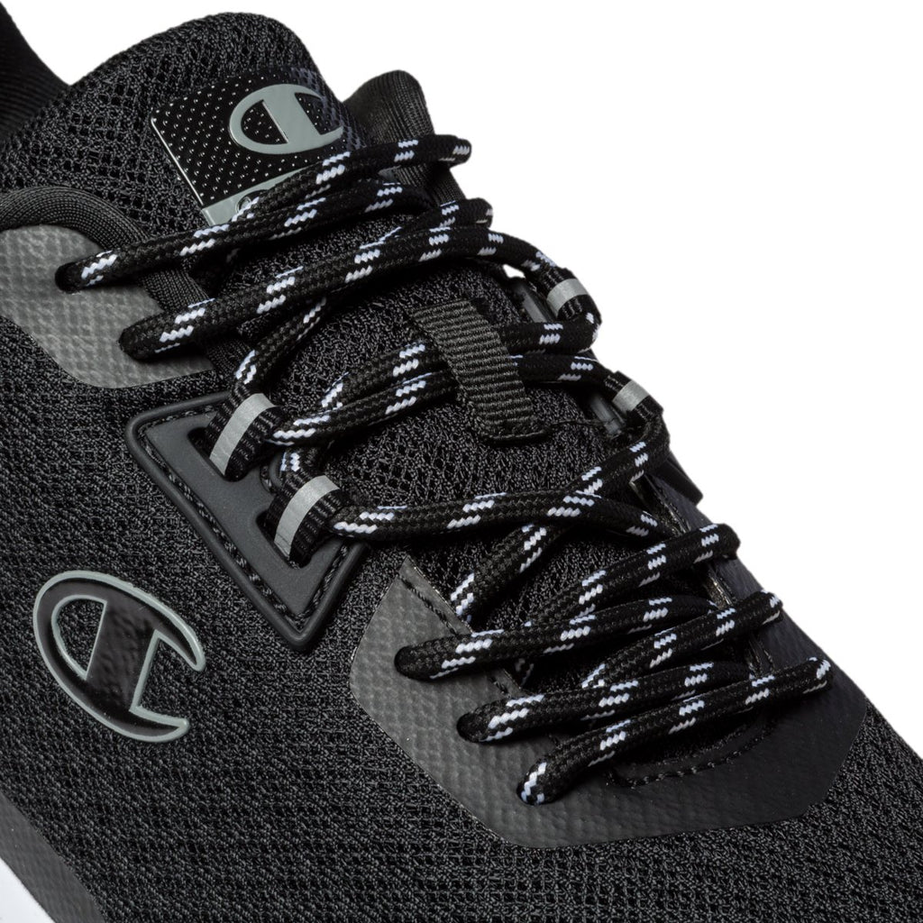 Scarpe da running nere e grigie con logo laterale Champion Bold XS