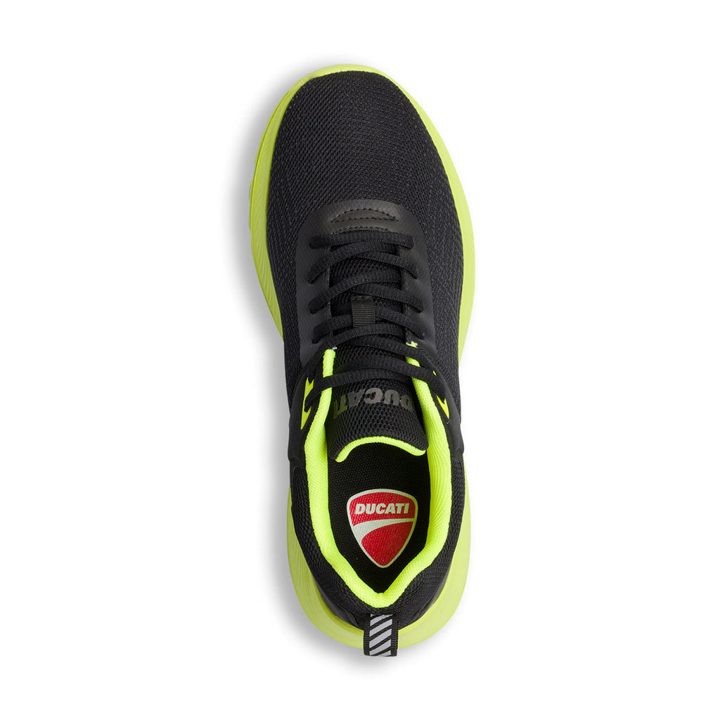 Scarpe sportive da uomo nere e giallo fluo Ducati Backfire 3