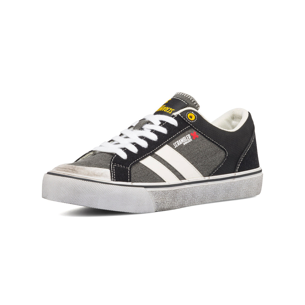 Sneakers nere e grigie da uomo con logo laterale Scrambler Ducati Hamill 2