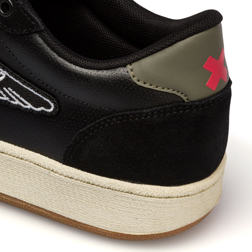 Sneakers da uomo nere con logo laterale Scrambler Ducati Wing Low