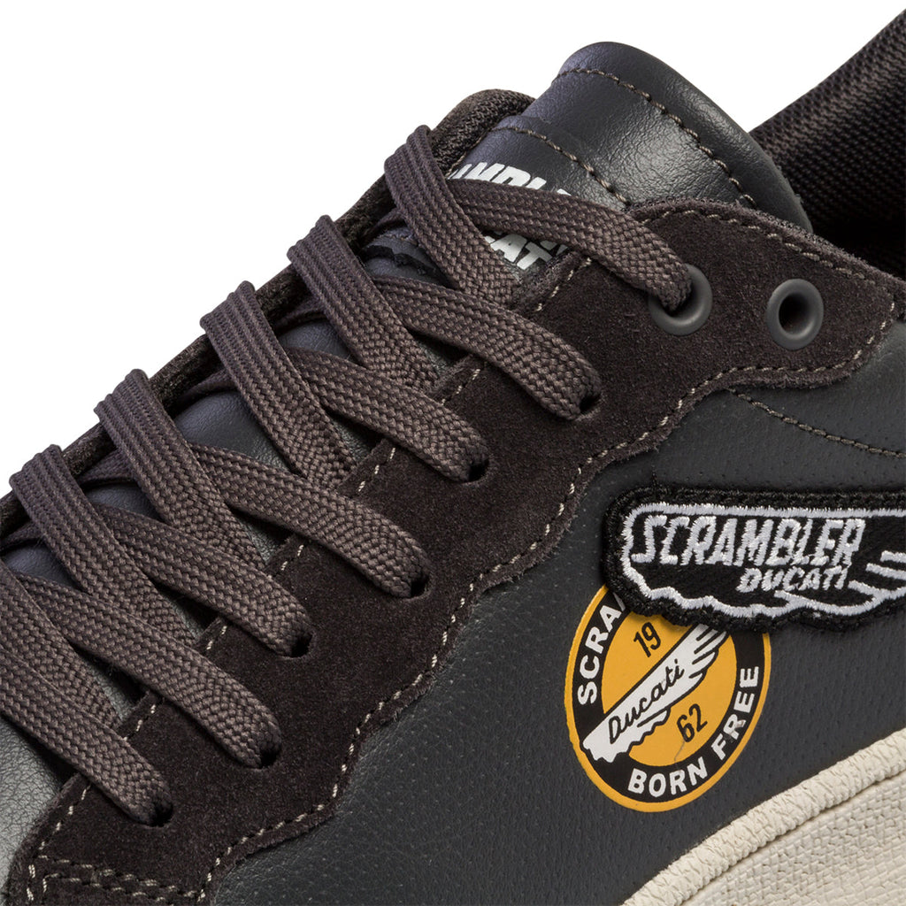 Sneakers da uomo grigie con logo laterale Scrambler Ducati Wing Low