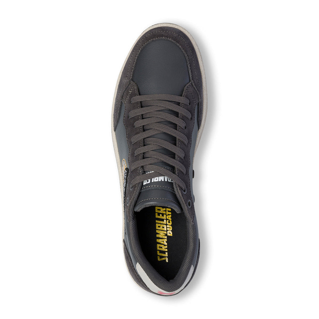 Sneakers da uomo grigie con logo laterale Scrambler Ducati Wing Low