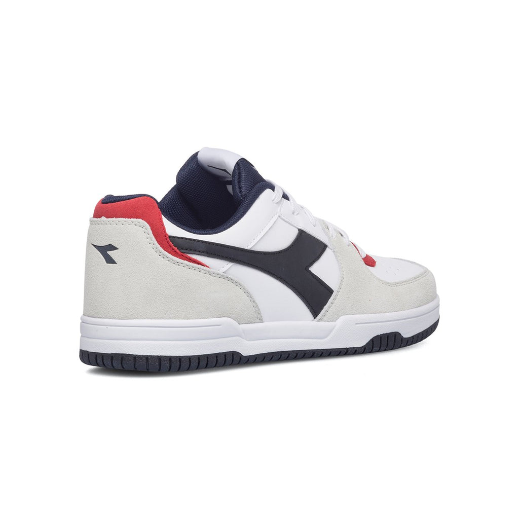 Sneakers bianche con logo laterale a contrasto Diadora Raptor