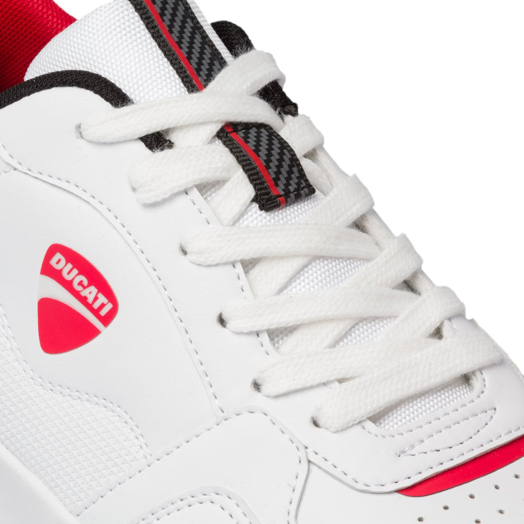 Sneakers bianche con logo laterale Ducati Jerez