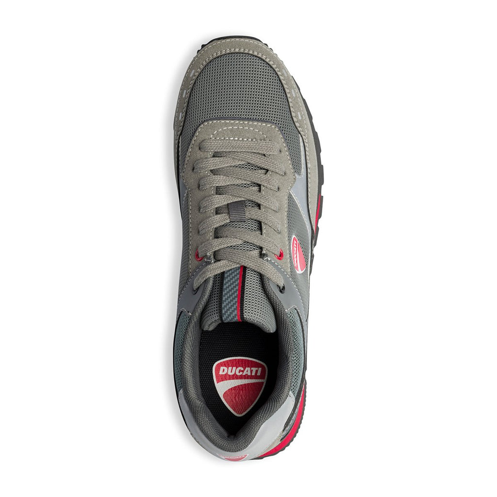 Sneakers grigie con dettagli rossi Ducati Arsene