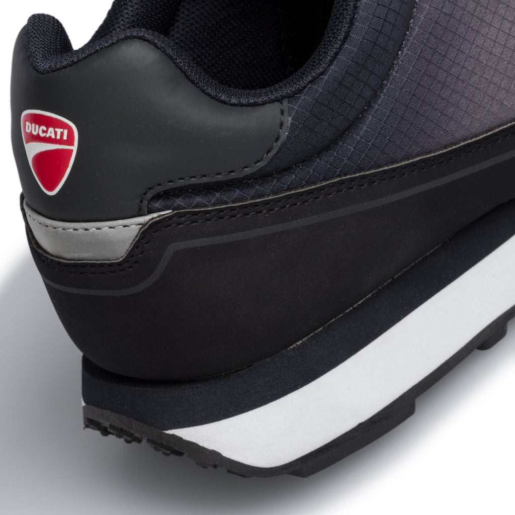 Sneakers grigie e blu con logo laterale Ducati Materassi