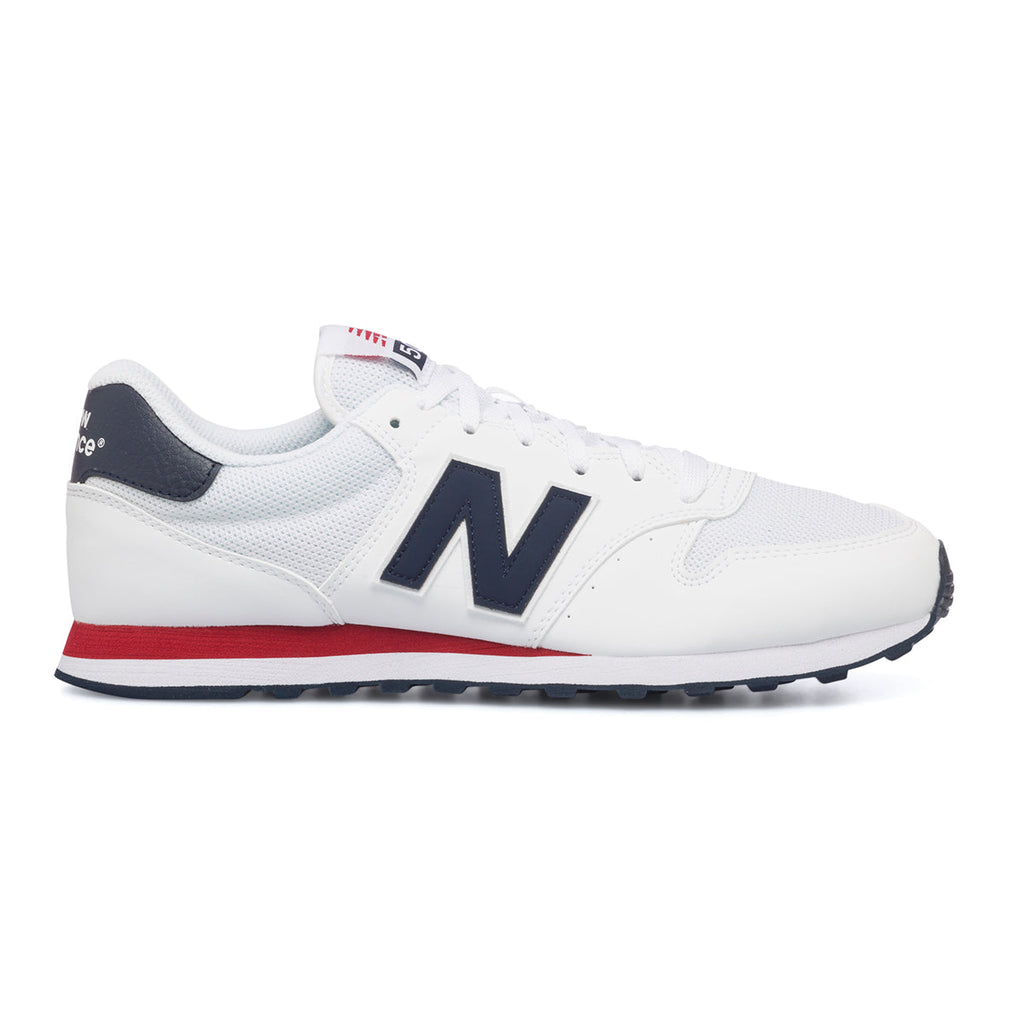 Scarpe sportive bianche da uomo con logo laterale New Balance 500