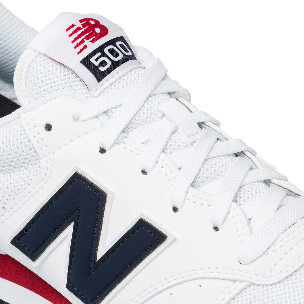 Scarpe sportive bianche da uomo con logo laterale New Balance 500