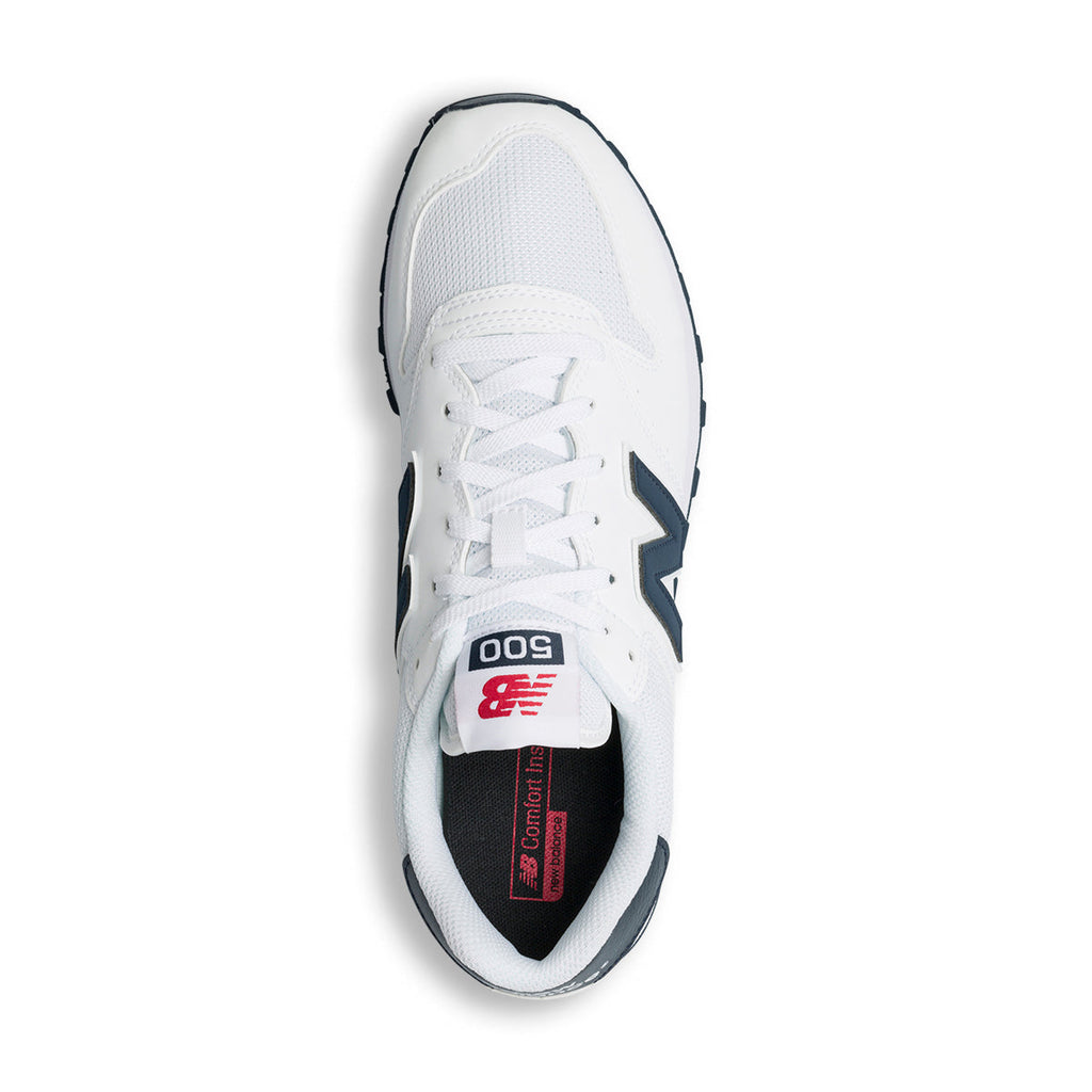 Scarpe sportive bianche da uomo con logo laterale New Balance 500