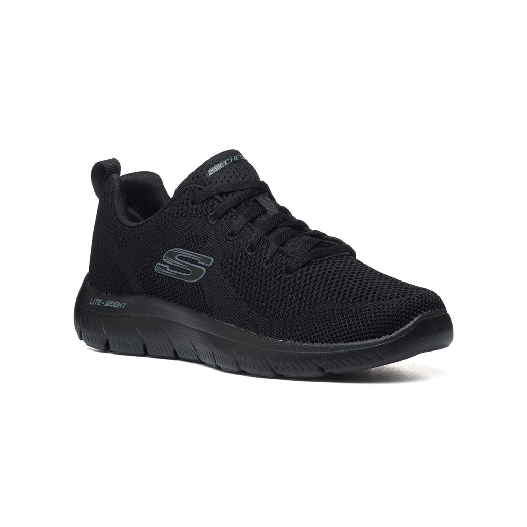 Scarpe da running nere con sottopiede Memory Foam e intersuola Lite-Weight Skechers Summits Brisbane