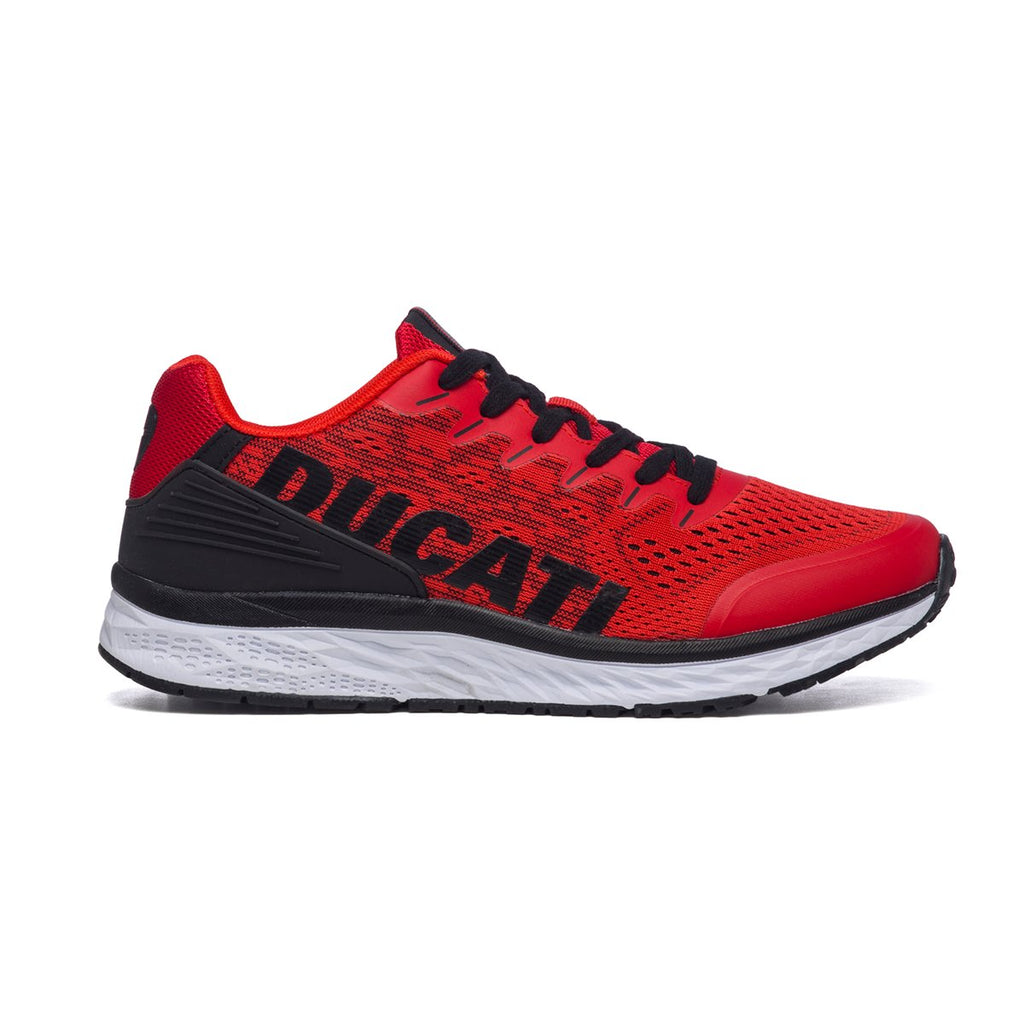 Sneakers rosse in tessuto mesh con logo laterale Ducati Alphonse