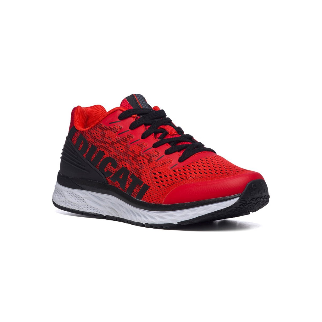 Sneakers rosse in tessuto mesh con logo laterale Ducati Alphonse