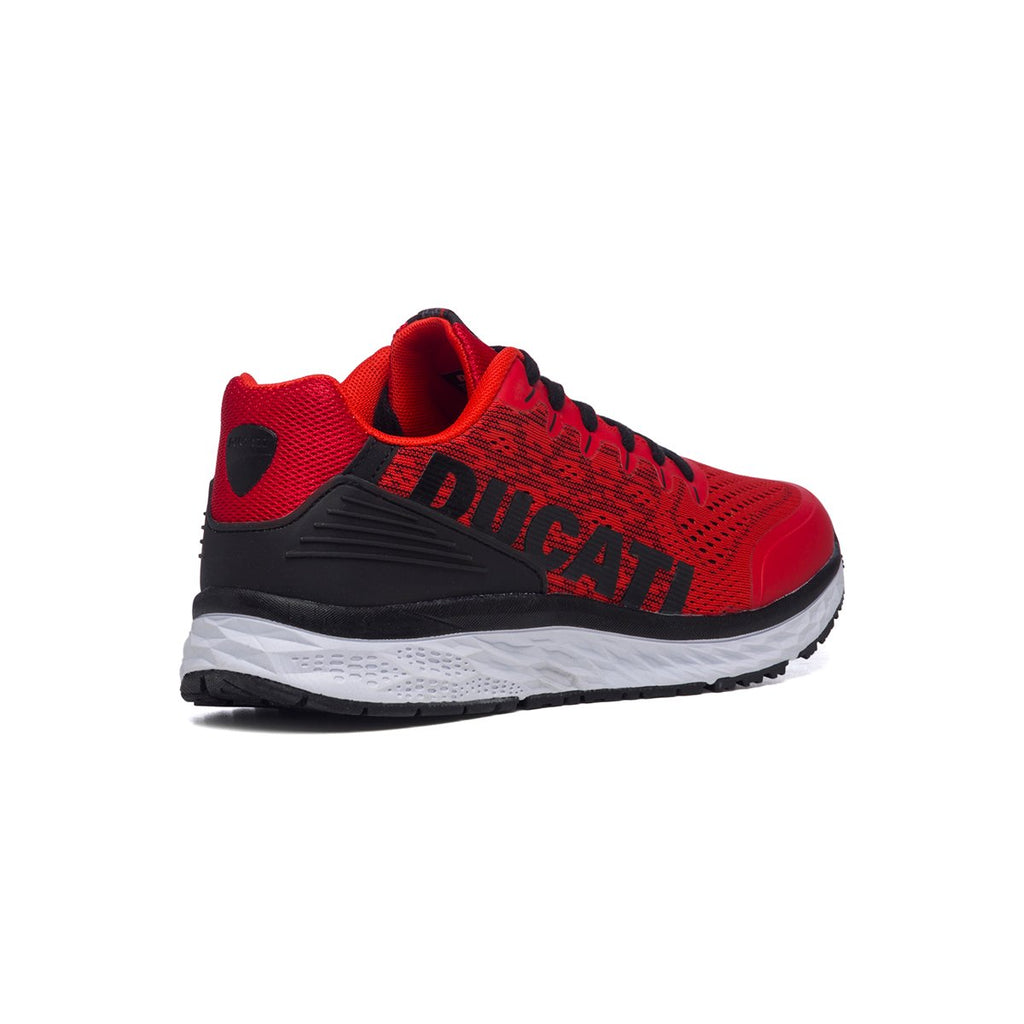 Sneakers rosse in tessuto mesh con logo laterale Ducati Alphonse