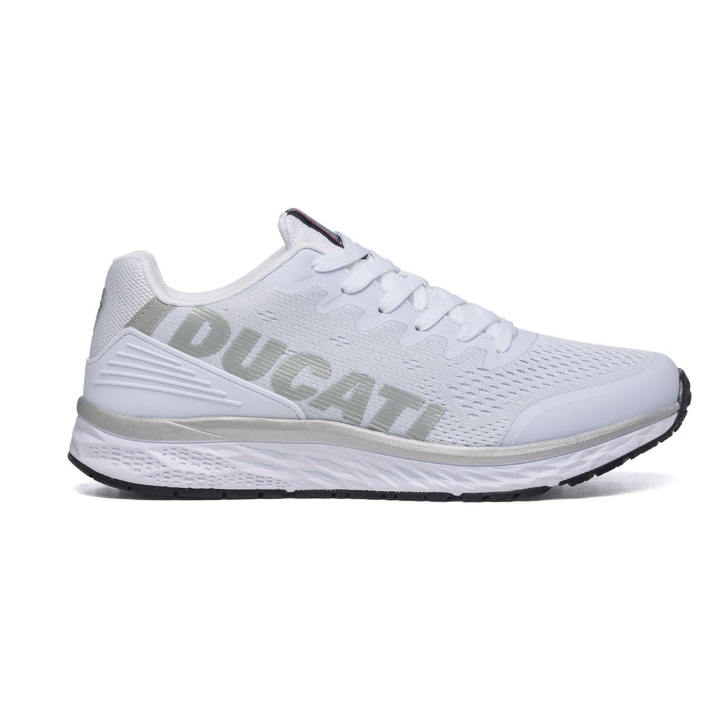 Sneakers bianche in tessuto mesh con logo laterale Ducati Alphonse