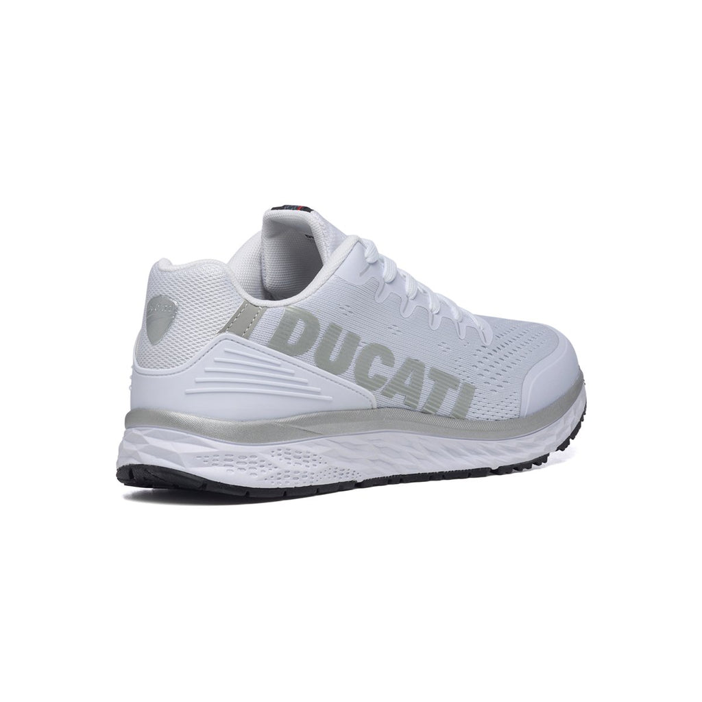 Sneakers bianche in tessuto mesh con logo laterale Ducati Alphonse