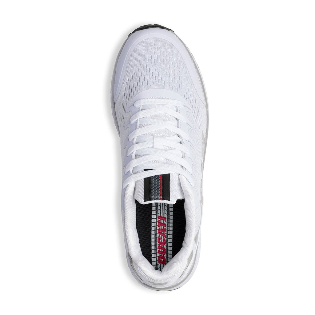 Sneakers bianche in tessuto mesh con logo laterale Ducati Alphonse