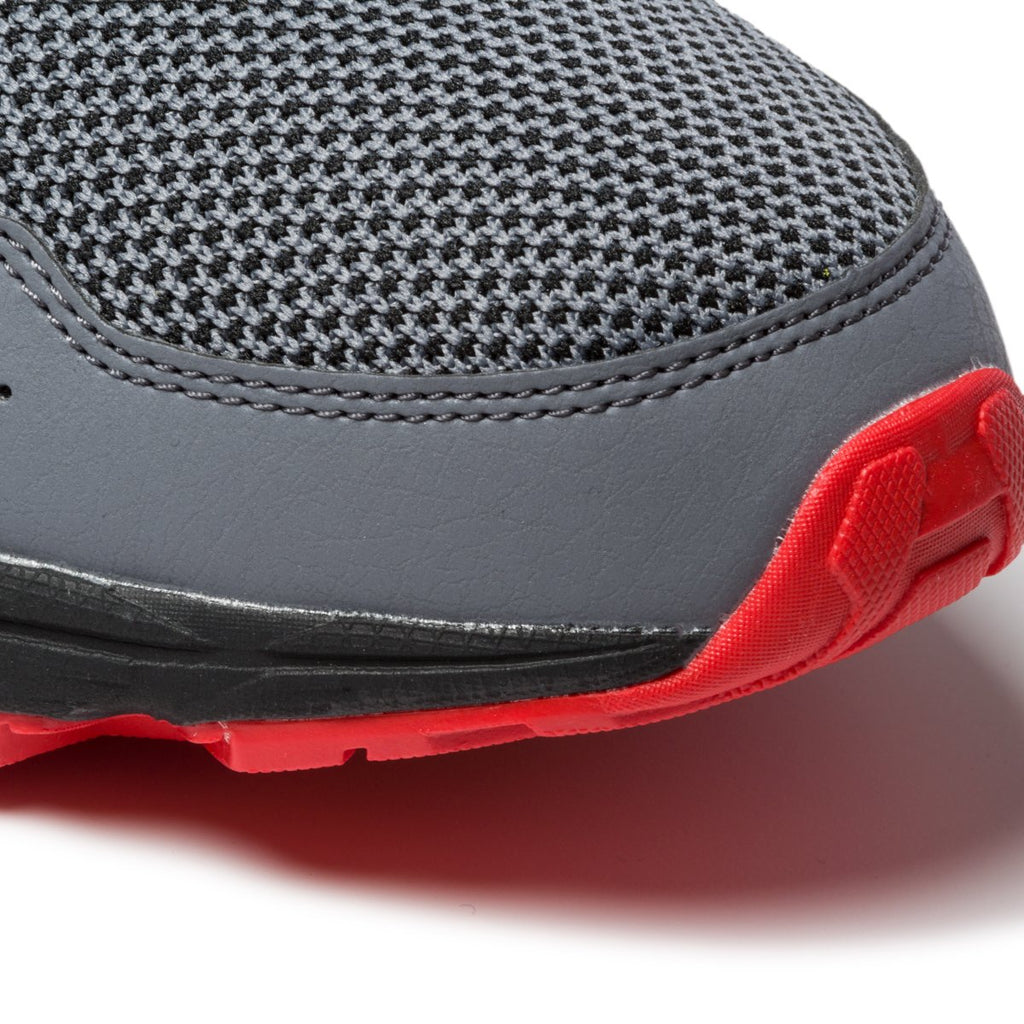 Scarpe da running grigie in tessuto mesh e similpelle con dettagli rossi Asics Gel-Venture 8