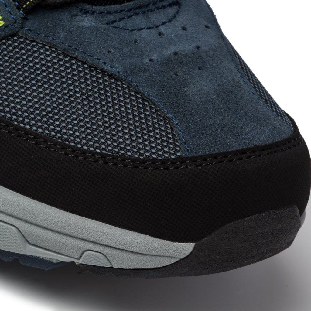Scarpe da running blu in pelle e tessuto mesh con soletta Memory Foam Skechers Oak Canyon