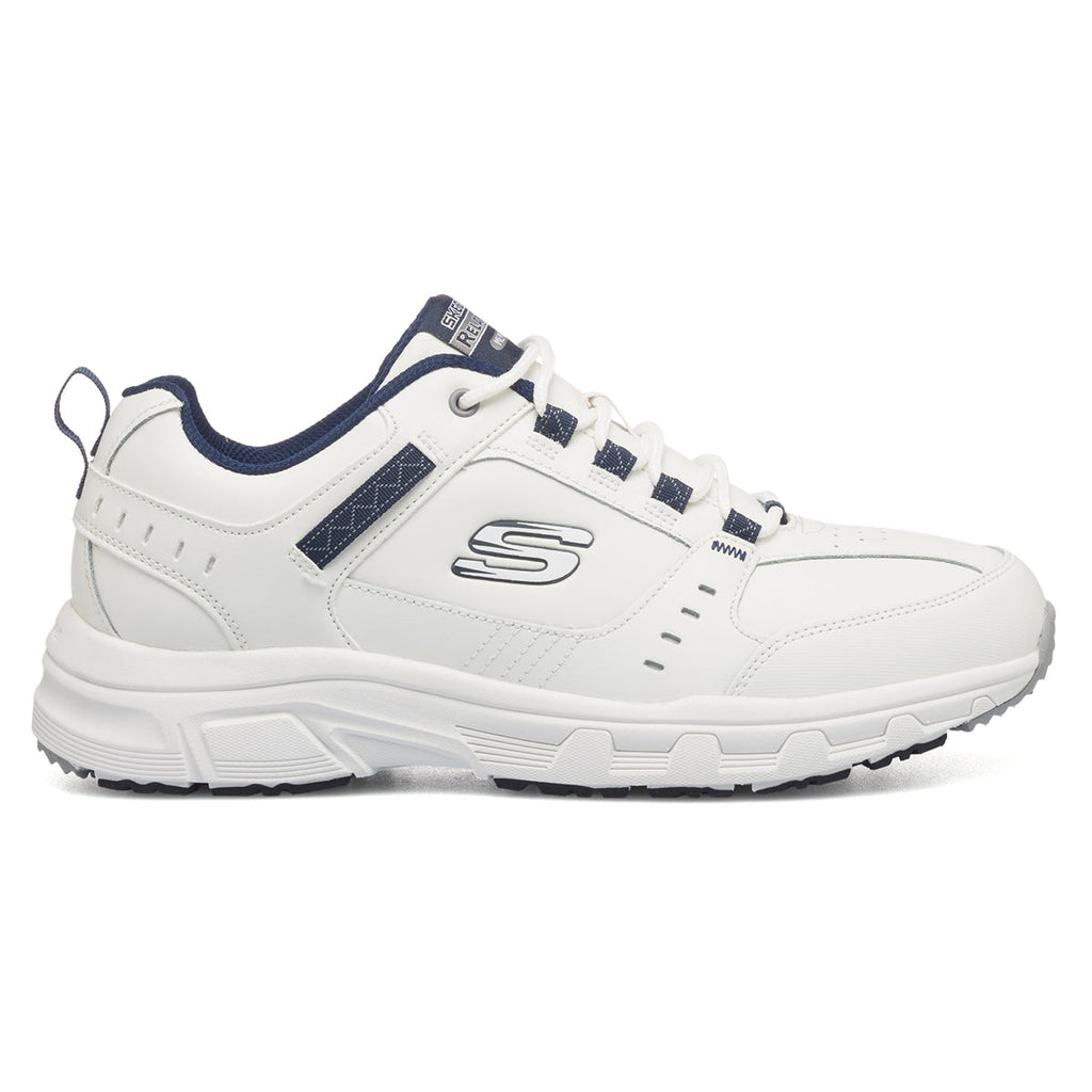 Scarpe da ginnastica bianche da uomo con soletta Memory Foam Skechers Oak Canyon