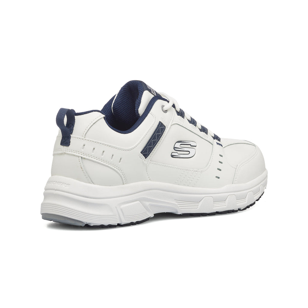 Scarpe da ginnastica bianche da uomo con soletta Memory Foam Skechers Oak Canyon