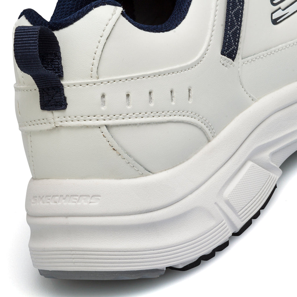 Scarpe da ginnastica bianche da uomo con soletta Memory Foam Skechers Oak Canyon