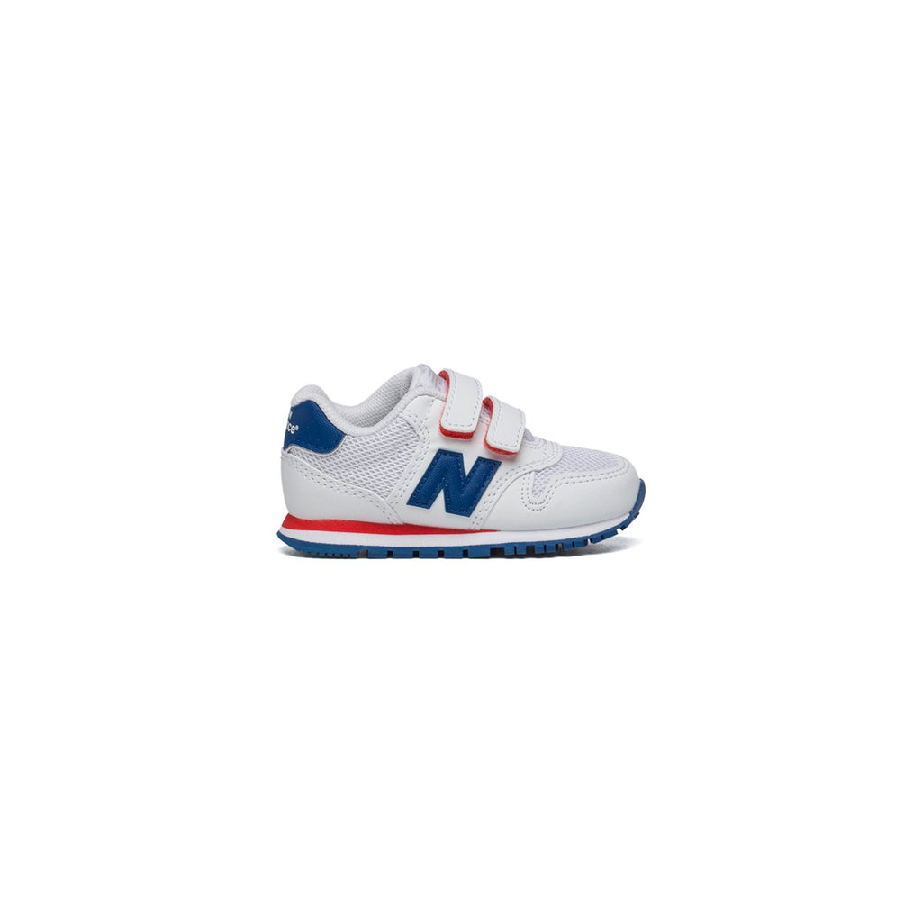 Sneakers bianche in similpelle e tessuto con chiusure in velcro New Balance 500