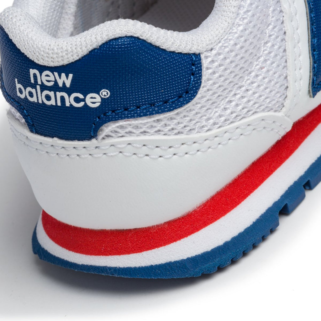 Sneakers bianche in similpelle e tessuto con chiusure in velcro New Balance 500