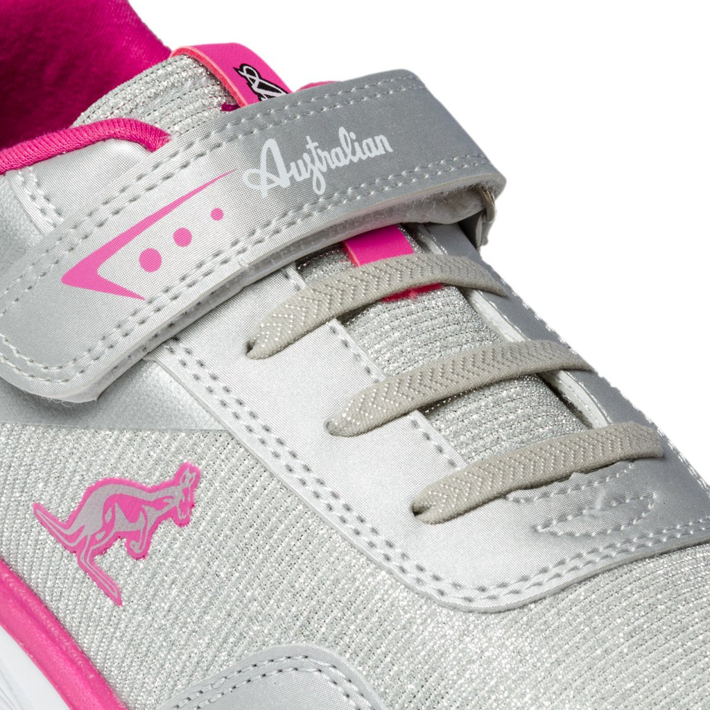 Sneakers argento e fucsia con logo laterale Australian Running Mesh