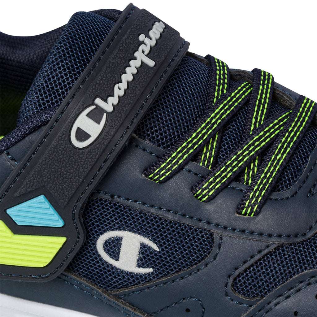 Scarpe da ginnastica blu da bambino con luci nella suola Champion Wave B PS