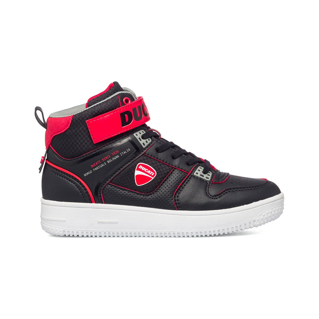 Sneakers alte nere con logo laterale Ducati Cesare