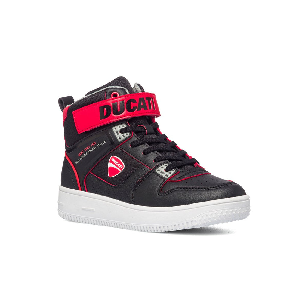 Sneakers alte nere con logo laterale Ducati Cesare