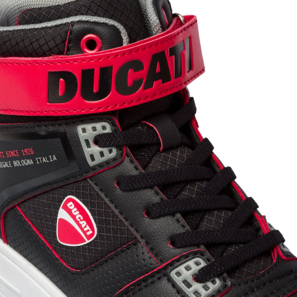 Sneakers alte nere con logo laterale Ducati Cesare