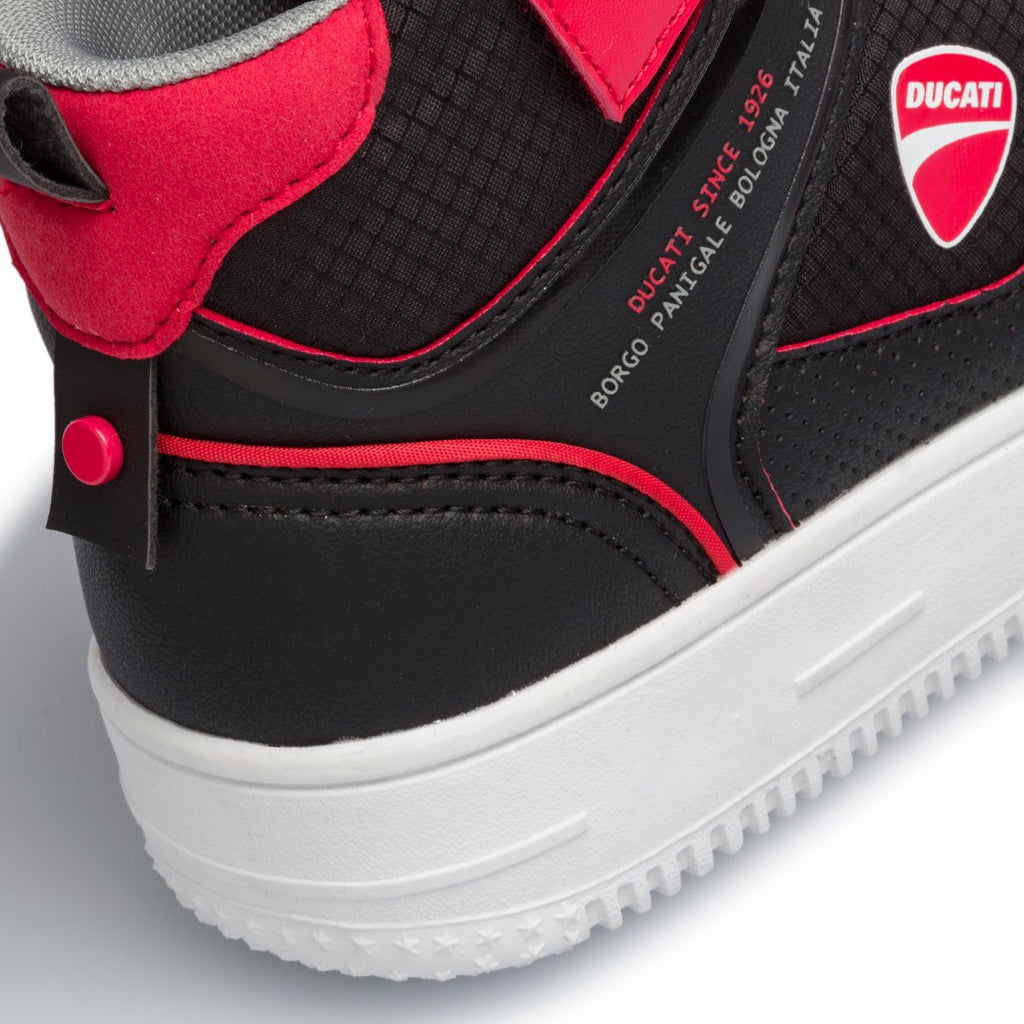 Sneakers alte nere con logo laterale Ducati Cesare