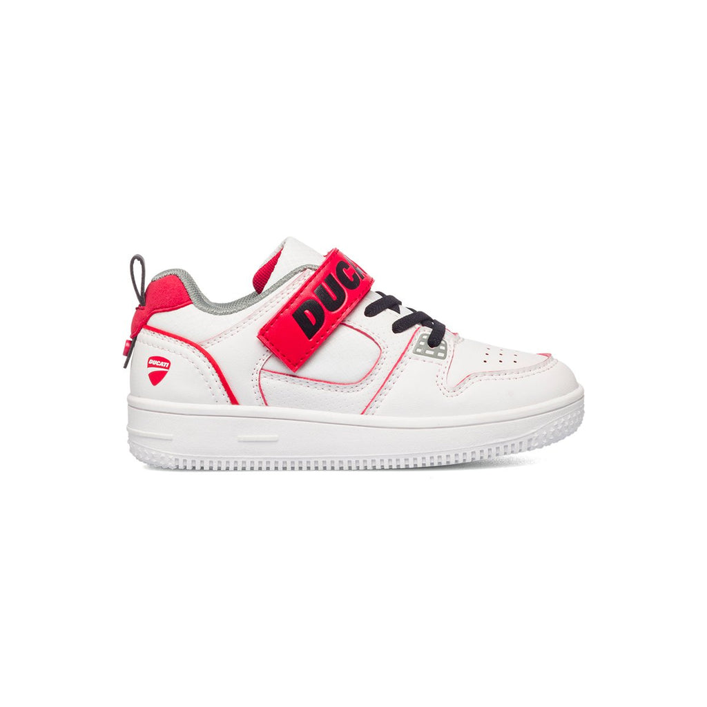 Sneakers bianche con logo laterale Ducati Emilio