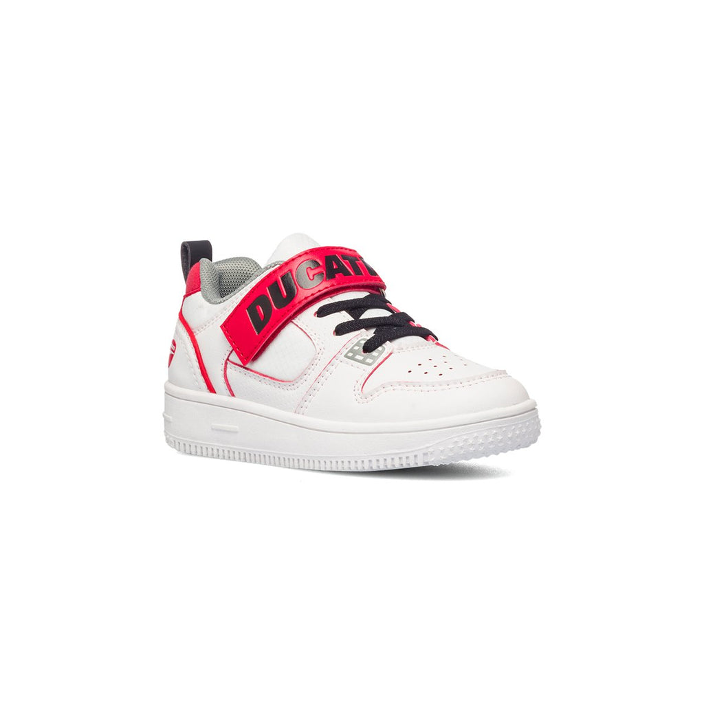 Sneakers bianche con logo laterale Ducati Emilio