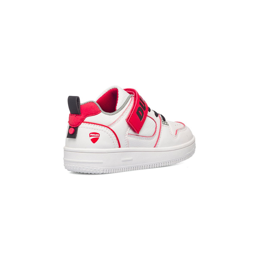 Sneakers bianche con logo laterale Ducati Emilio