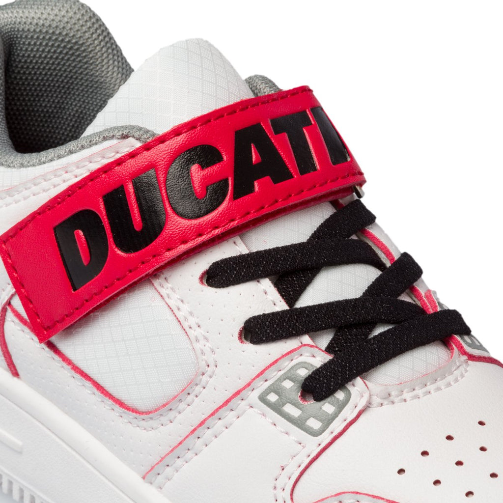 Sneakers bianche con logo laterale Ducati Emilio